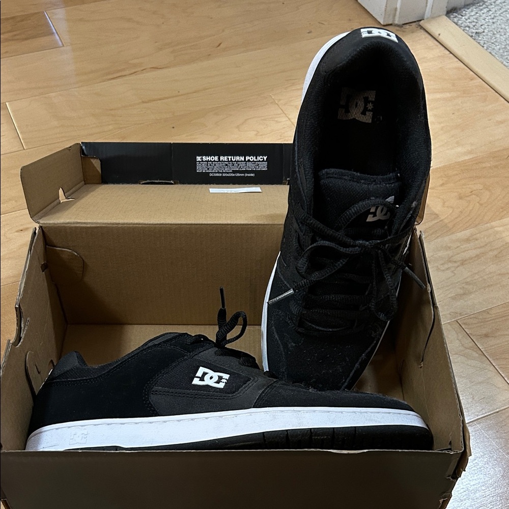 DC Men's Black and White Sneakers